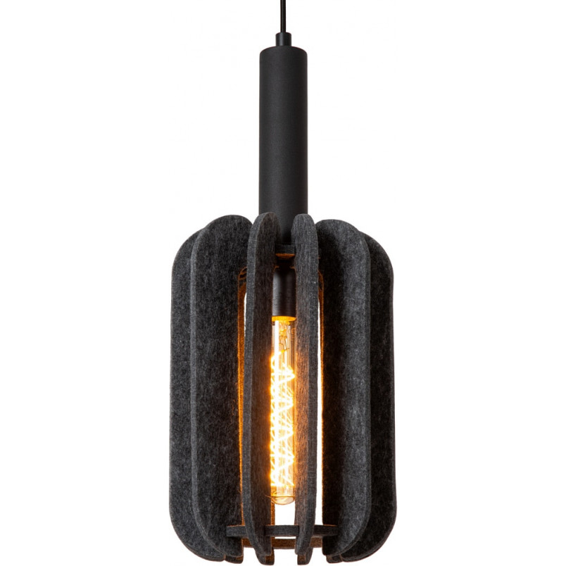 Lampa wisząca filcowa Rafal szara | Lucide - Loftowa elegancja
