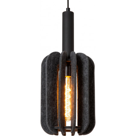 Lampa wisząca filcowa Rafal szara | Lucide - Loftowa elegancja