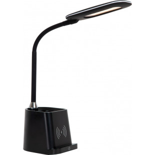 Lampa na biurko z ładowarką indukcyjną Penny LED 3000K czarna Lucide