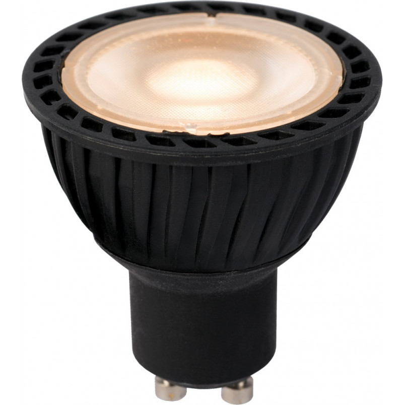 Żarówka LED GU10 czarna Lucide | 5W, ciepłe światło