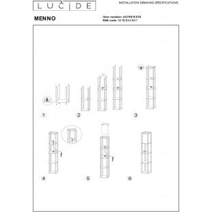 Lampa podłogowa Menno | Lucide | Kremowa z ładowarką