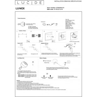 Lampa zewnętrzna LED Lunex - nowoczesny kinkiet Lucide