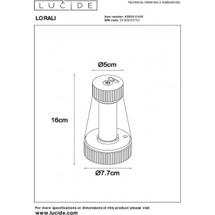 Lampa zewnętrzna Lorali LED różowa - Lucide | Stół, Ogród