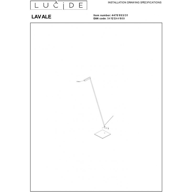 Lampa podłogowa LED Lavale - nowoczesny design | Lucide