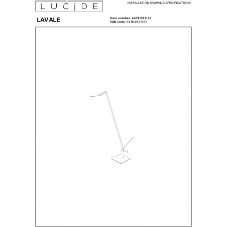Lampa podłogowa LED Lavale | Ściemniacz | Lucide