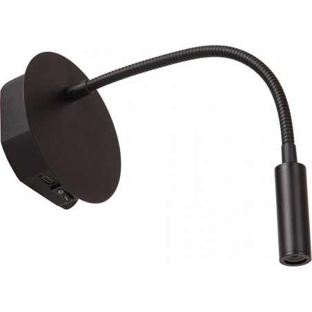 Kinkiet LED Lucide Jolijn Long - Czarny, USB - Kup Teraz!