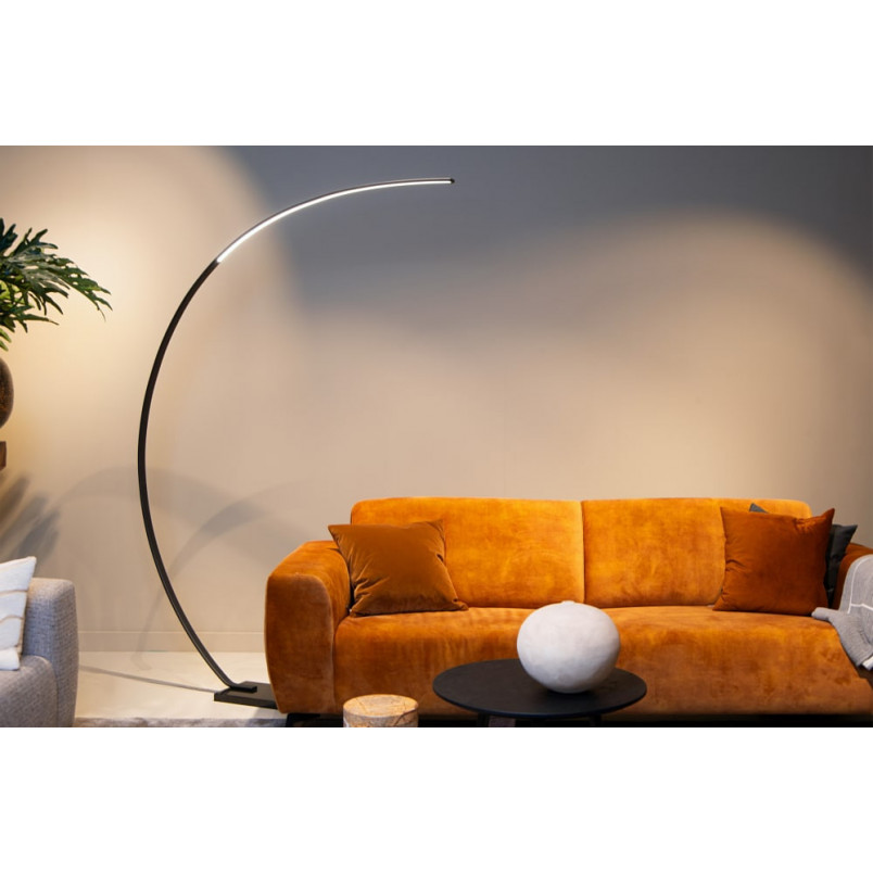 Lampa łukowa Curve LED czarny/marmur | Lucide - Nowoczesne oświetlenie