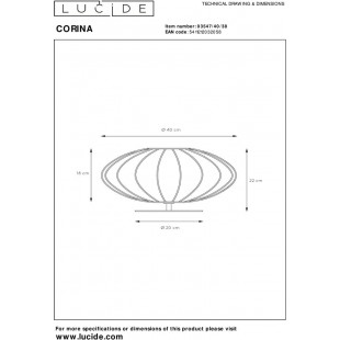 Lampa Lucide Corina: Japandi, Beżowa | Sklep z Lampami