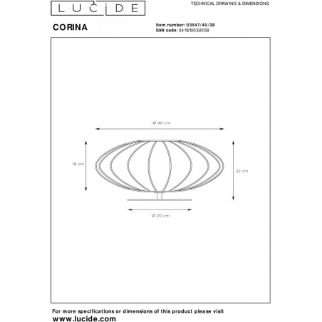 Lampa Lucide Corina: Japandi, Beżowa | Sklep z Lampami