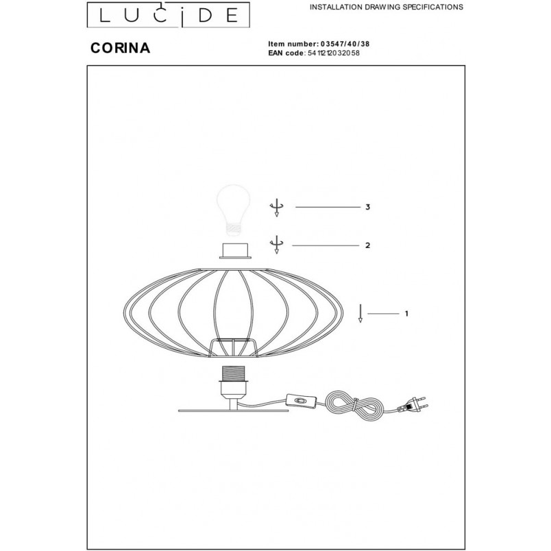 Lampa Lucide Corina: Japandi, Beżowa | Sklep z Lampami