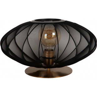 Lampa stołowa Corina | Czarna z abażurem | Lucide