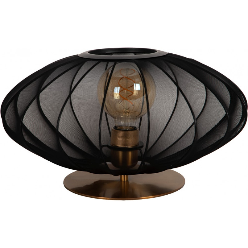 Lampa stołowa Corina | Czarna z abażurem | Lucide