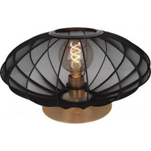 Lampa stołowa Corina | Czarna z abażurem | Lucide