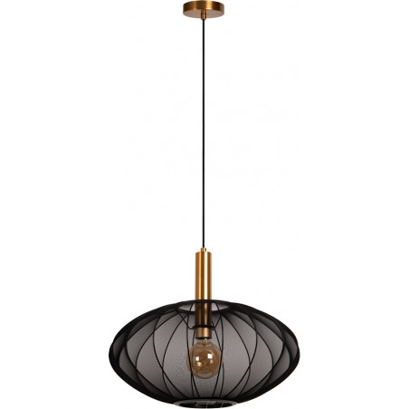 Lampa wisząca Corina | Czarna z złotem | Lucide