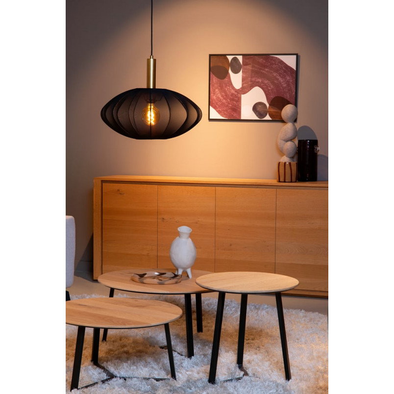 Lampa wisząca Corina | Czarna z złotem | Lucide