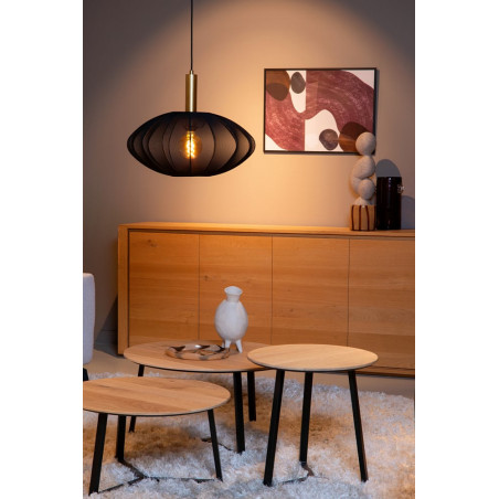 Lampa wisząca Corina | Czarna z złotem | Lucide
