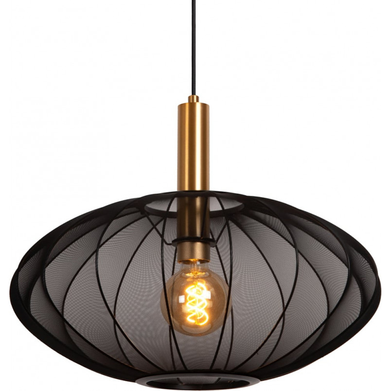 Lampa wisząca Corina | Czarna z złotem | Lucide
