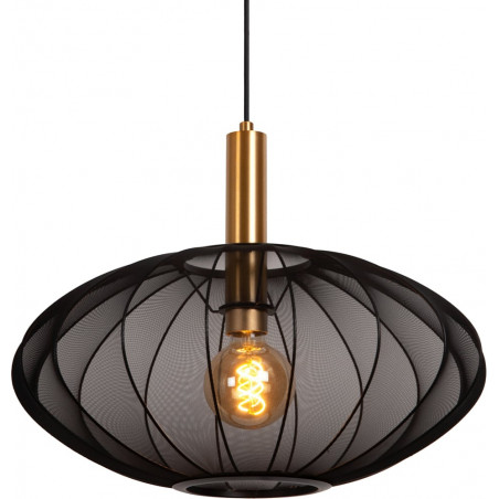 Lampa wisząca Corina | Czarna z złotem | Lucide