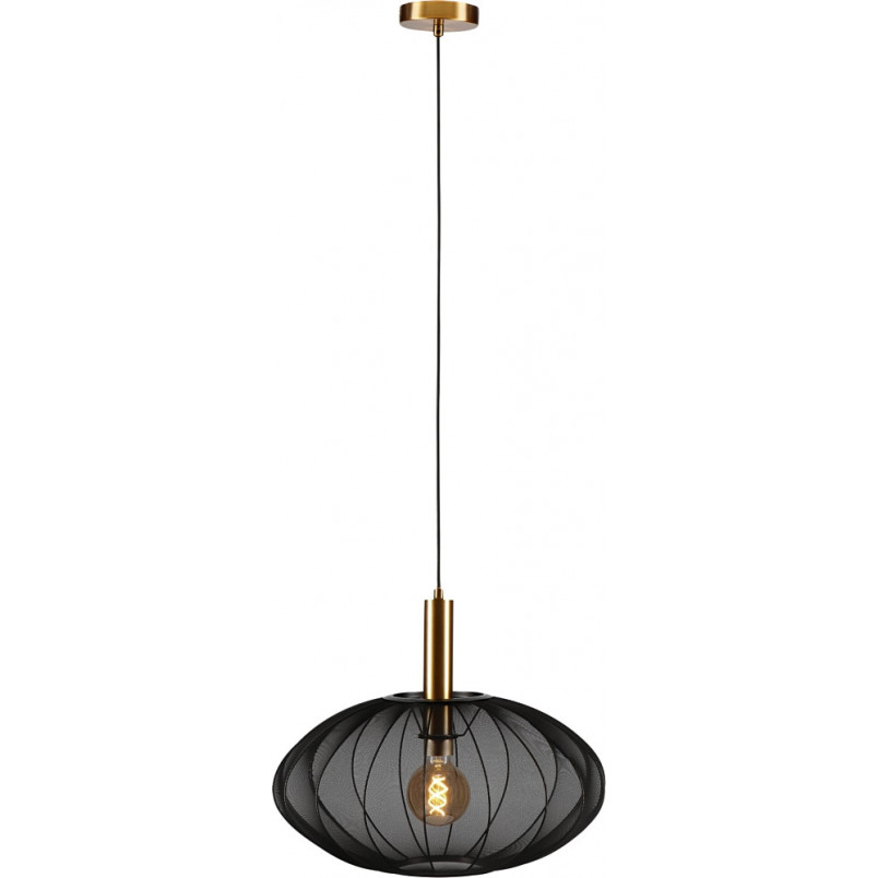 Lampa wisząca Corina | Czarna z złotem | Lucide