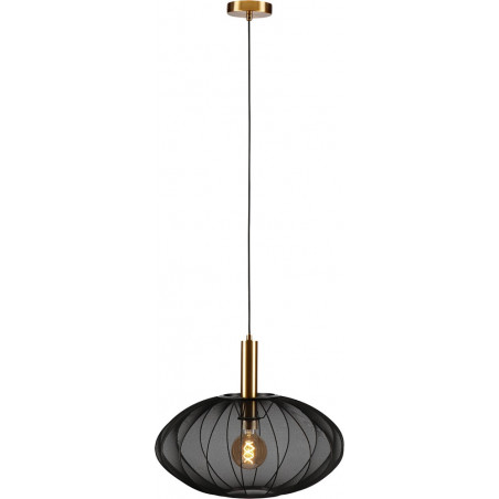 Lampa wisząca Corina | Czarna z złotem | Lucide
