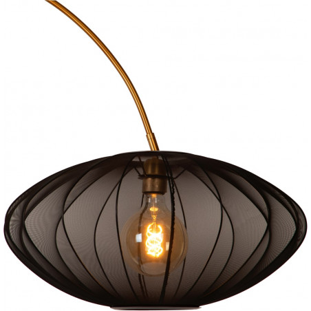 Lampa łukowa Corina czarna - Lucide | Elegancki design