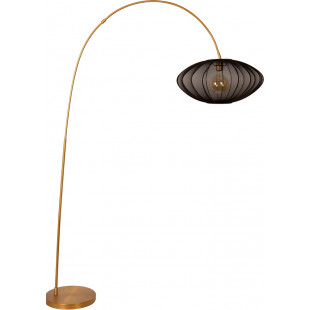 Lampa łukowa Corina czarny / matowe złoto do salonu, sypialni czy gabinetu