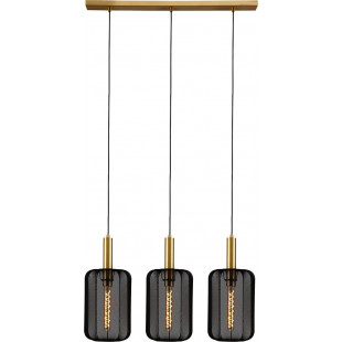 Lampa wisząca Corina III | Czarna z złotem | Lucide