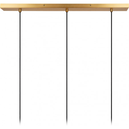 Lampa wisząca Corina III | Czarna z złotem | Lucide