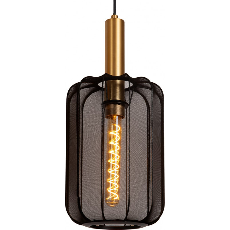 Lampa wisząca Corina III | Czarna z złotem | Lucide