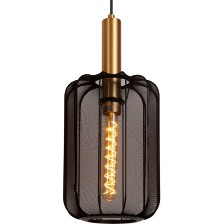 Lampa wisząca Corina III | Czarna z złotem | Lucide