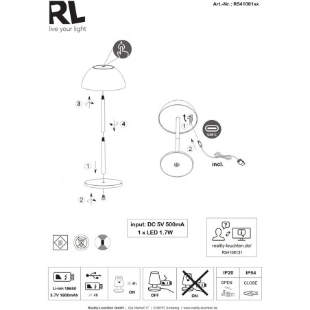 Lampa Ricardo LED Zielona - Ogród w stylu Reality | Sklep