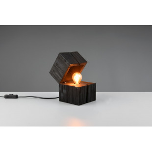 Lampa drewniana Trio Treasure czarna - Skandynawski design