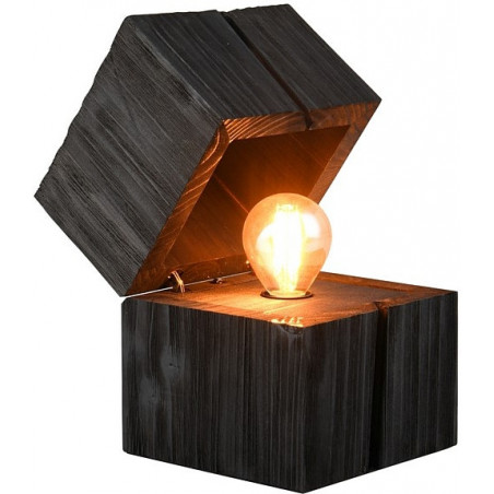 Lampa drewniana Trio Treasure czarna - Skandynawski design