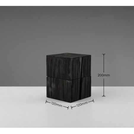 Lampa drewniana Trio Treasure czarna - Skandynawski design