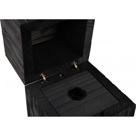 Lampa drewniana Trio Treasure czarna - Skandynawski design