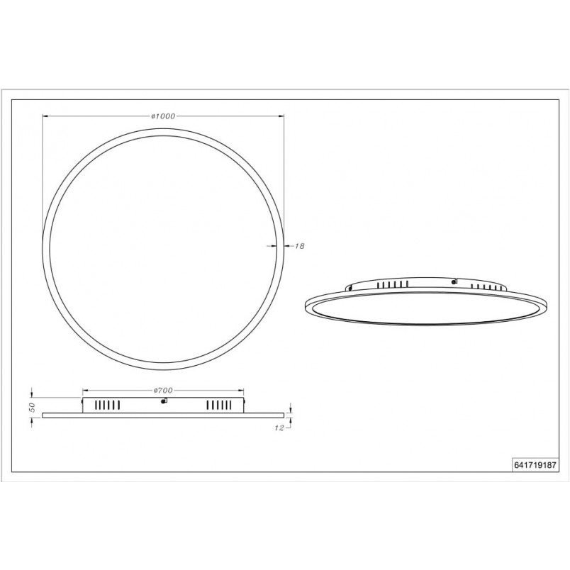 Plafon LED Trio Yuma: Ściemnianie pilotem | 100cm