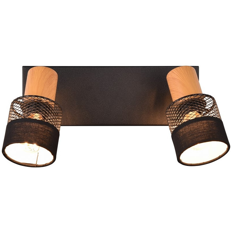 Reflektor sufitowy loft Nandini II | Trio - Czarny mat