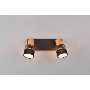 Reflektor sufitowy loft Nandini II | Trio - Czarny mat