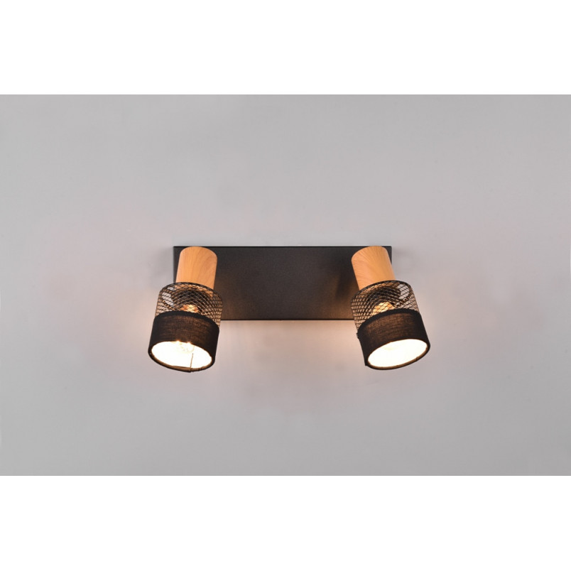 Reflektor sufitowy loft Nandini II | Trio - Czarny mat