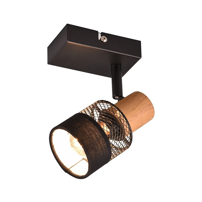 Kinkiet Loft Nandini Czarny Trio - Azurowy Design | Sklep Lamp