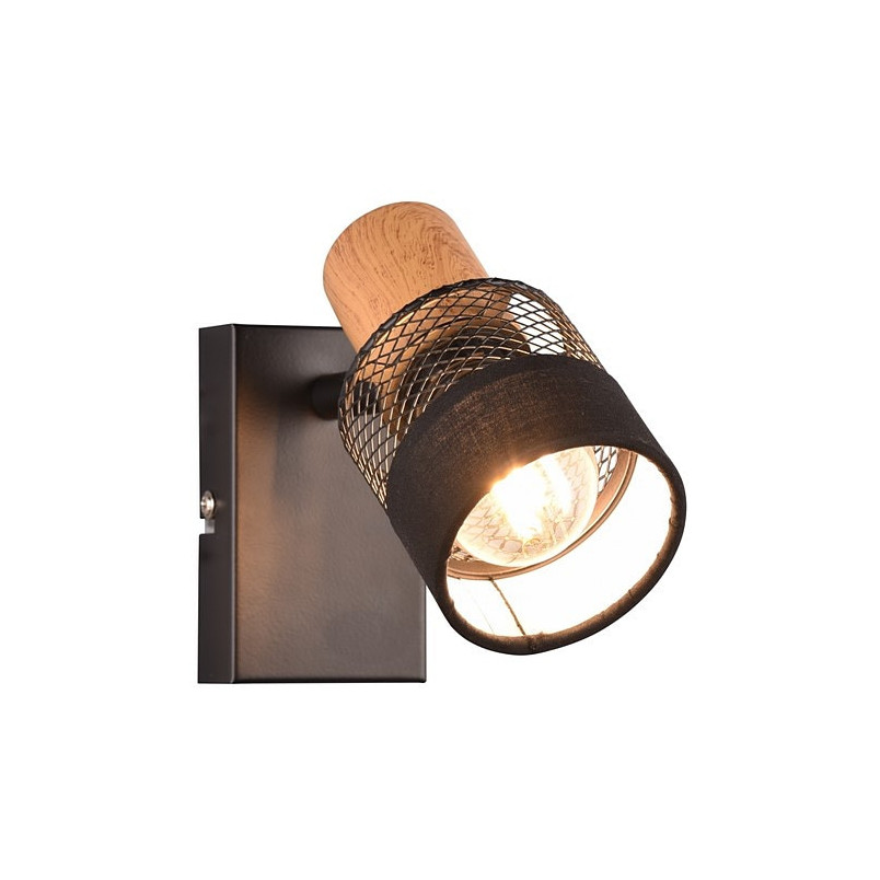 Kinkiet Loft Nandini Czarny Trio - Azurowy Design | Sklep Lamp