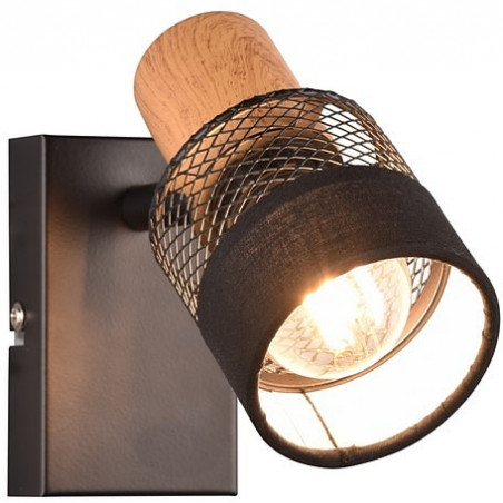 Kinkiet Loft Nandini Czarny Trio - Azurowy Design | Sklep Lamp