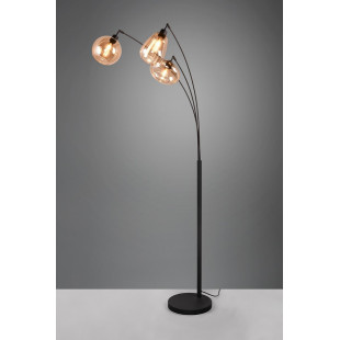 Lumina Trio: Lampa podłogowa z 3 szklanymi kloszami | Retro Design