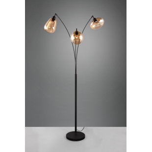 Lumina Trio: Lampa podłogowa z 3 szklanymi kloszami | Retro Design