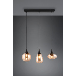 Lampa wisząca Trio Lumina | 3 klosze szklane, bursztyn |