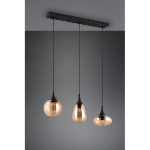 Lampa wisząca Trio Lumina | 3 klosze szklane, bursztyn |