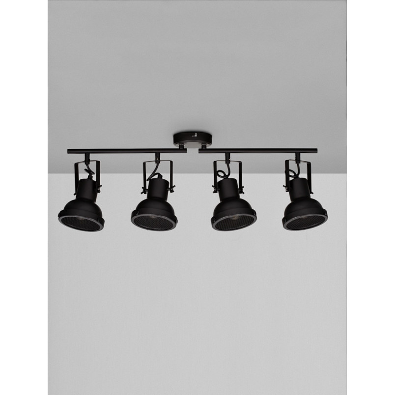 Reflektor sufitowy industrialny Sidero IV czarny - Decolab24