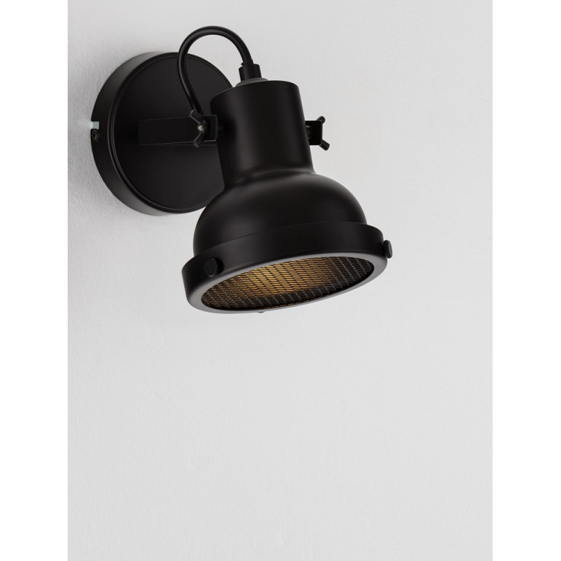 Kinkiet industrialny Sidero czarny - Decolab24