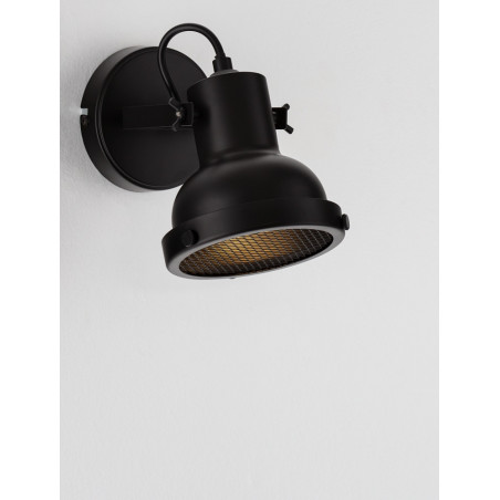 Kinkiet industrialny Sidero czarny - Decolab24