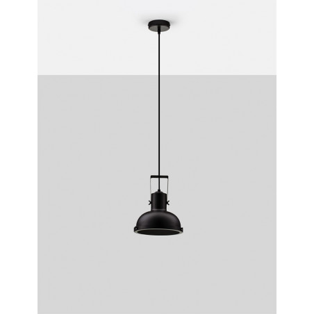 Lampa wisząca industrialna Sidero | Czarny mat | Decolab24